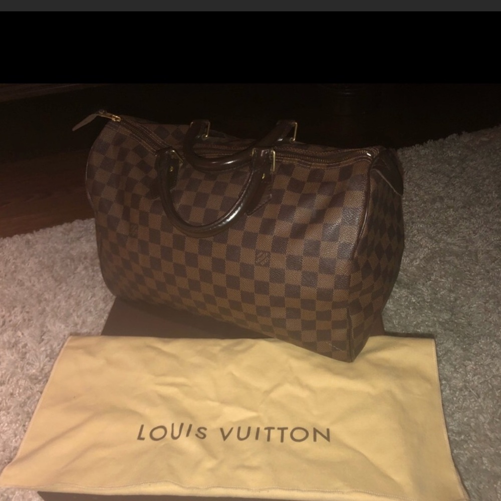 Authentic!! Louis Vuitton Speedy 35 Damier Ebene